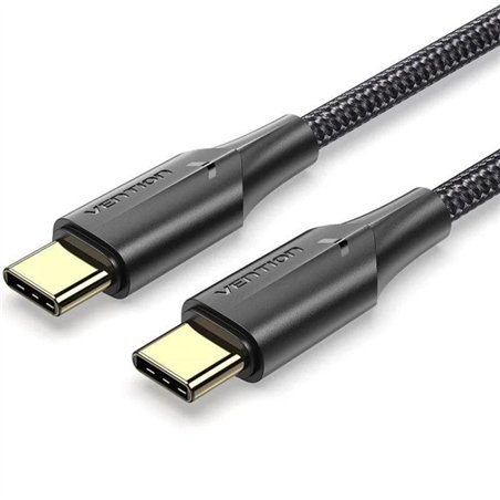 CABLE USB 2.0 VENTION TIPO USB-C/M-C/M LED 480MBPS 3A 0.5M BLACK
