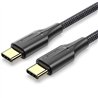 CABLE USB-C VENTION TIPO USB-C/M - USB-C/M 3A 60W LED 1M BLACK