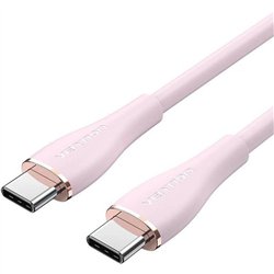 CABLE USB-C VENTION TIPO USB-C/M - USB-C/M 480MBPS 5A 100W 1.5M ROSE