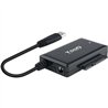 ADAPTADOR USB 3.0 USB-A TOOQ DISCO DURO SATA 2.5/3.5 ALIMENTADOR BLACK
