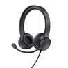 AURICULARES + MICROFONO TRUST HS-201 HEADSET USB BLACK