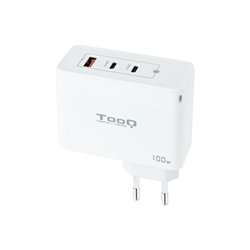CARGADOR DE PARED TOOQ 100W USB-A/QC+ 2XUSB-C/PD WHITE