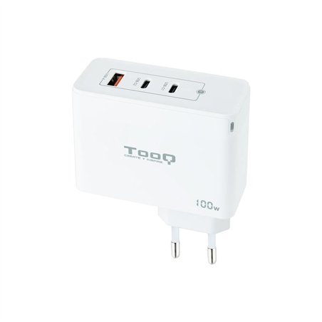 CARGADOR DE PARED TOOQ 100W USB-A/QC+ 2XUSB-C/PD WHITE