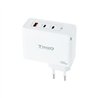 CARGADOR DE PARED TOOQ 100W USB-A/QC+ 2XUSB-C/PD WHITE