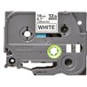 CINTA BROTHER TZE-241 18MM BLANCO/NEGRO
