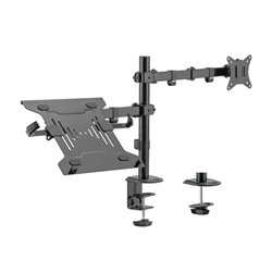 SOPORTE DE MESA MONITOR/NOTEBOOK AISENS REG.ALTURA GIR. INCL. 17-32 9KG BLACK