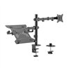 SOPORTE DE MESA MONITOR/NOTEBOOK AISENS REG.ALTURA GIR. INCL. 17-32 9KG BLACK