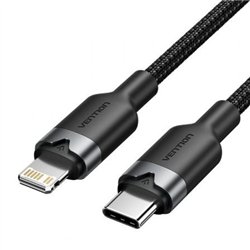 CABLE VENTION USB-C - LIGHTNING 27W 2M BLACK