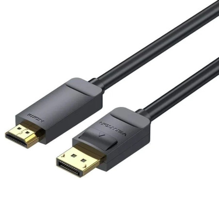 CABLE CONVERSOR VENTION DISPLAY PORT M - HDMI 1.4 4K 1M BLACK