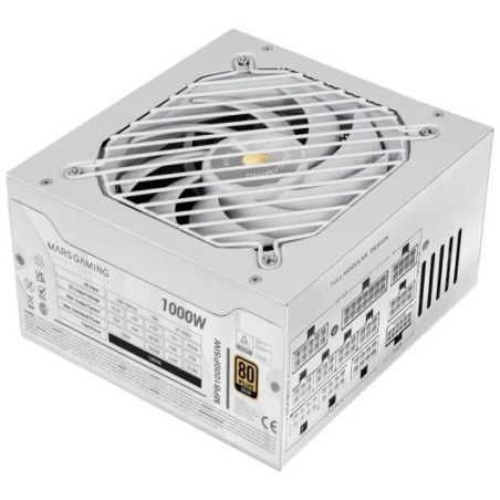 FUENTE DE ALIMENTACION MARS GAMING MBP 1000W 80+ GOLD MODULAR WHITE