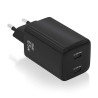 CARGADOR DE PARED AISENS GAN 2XUSB-C 65W BLACK