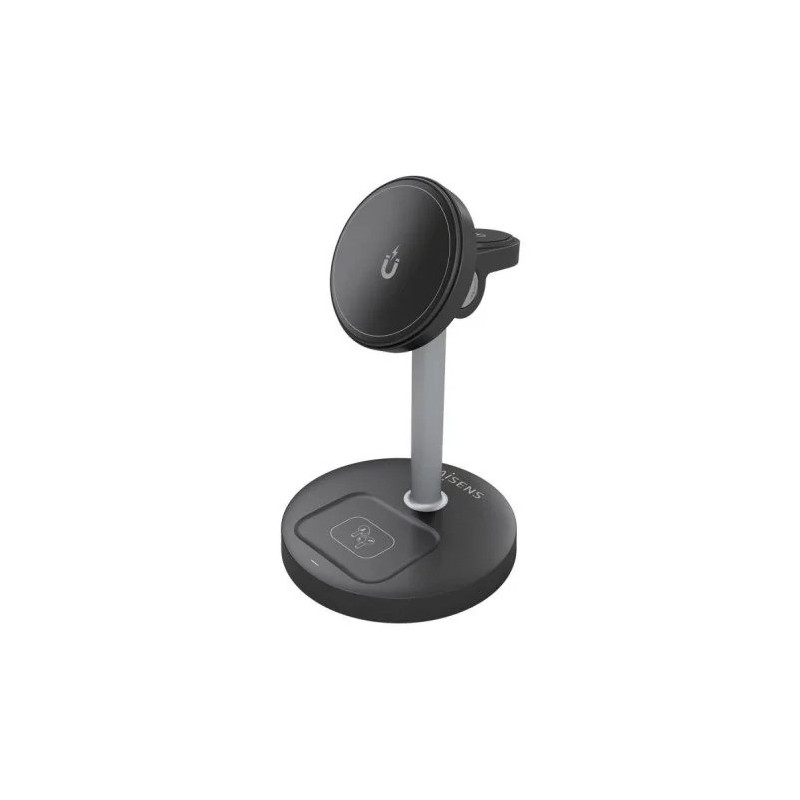 BASE CARGADOR AISENS SMARTPHONE/APPLE WATCH/AURICULARES WIRELESS QI2 15W USB-C BLACK