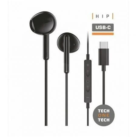 AURICULARES + MICROFONO TECH ONE TECH EAR USB-C BLACK