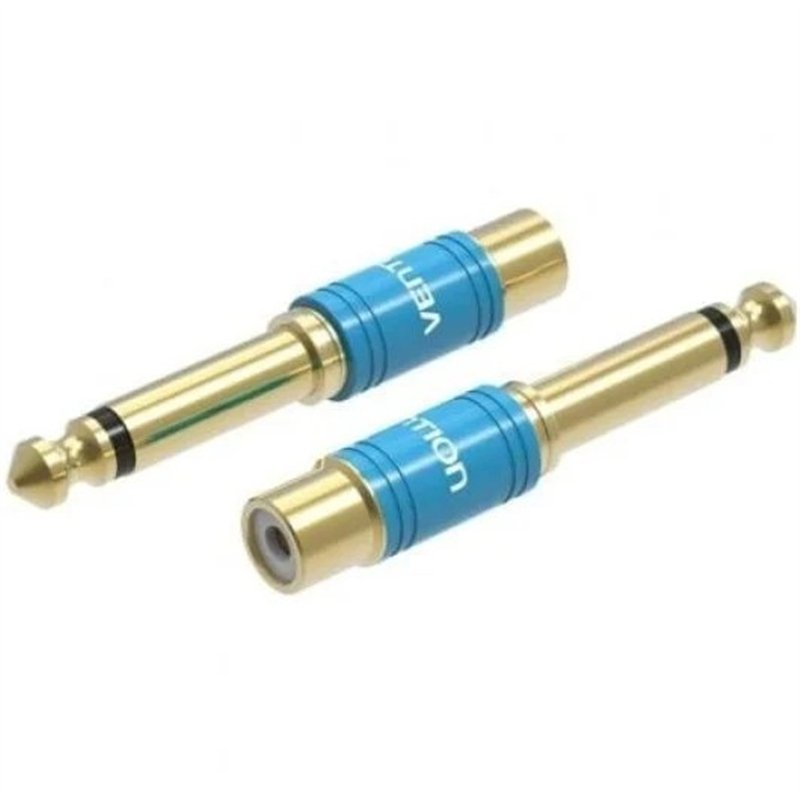 ADAPTADOR VENTION RCA HEMBRA - JACK 6.5 MACHO BLACK