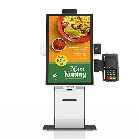 KIOSKO AUTOSERVICIO AVPOS COMPACT 22 I3 10TH/8GB/256GB/WIFI/PRINTER/2D