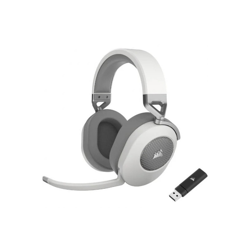AURICULARES + MICROFONO CORSAIR HS65 WIRELESS GAMING HEADSET 7.1 WHITE