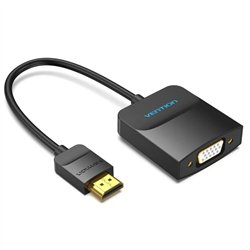 ADAPTADOR CONVERSOR VENTION HDMI/M A VGA/H 15CM BLACK