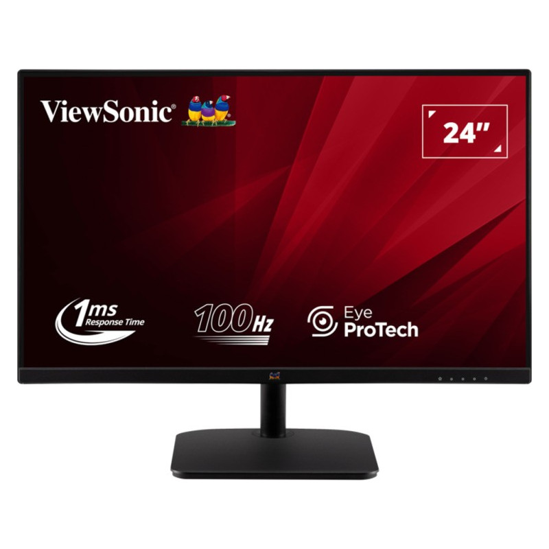 MONITOR VIEWSONIC 24 IPS 100HZ 1MS SLIM FRAME HDMI VGA EYE PROTECH 3YR GAR