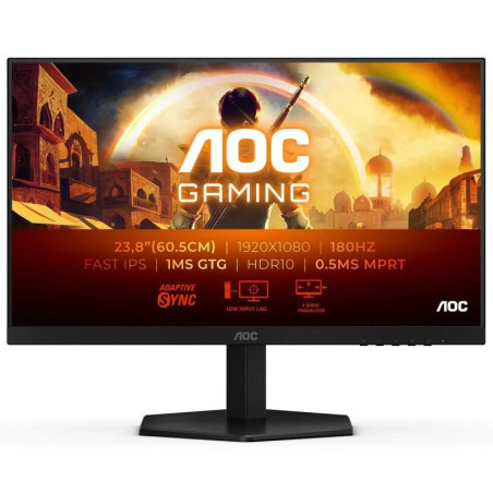 MONITOR GAMING AOC 24 FHD IPS 180HZ  HDMI DISPLAYPORT BLACK