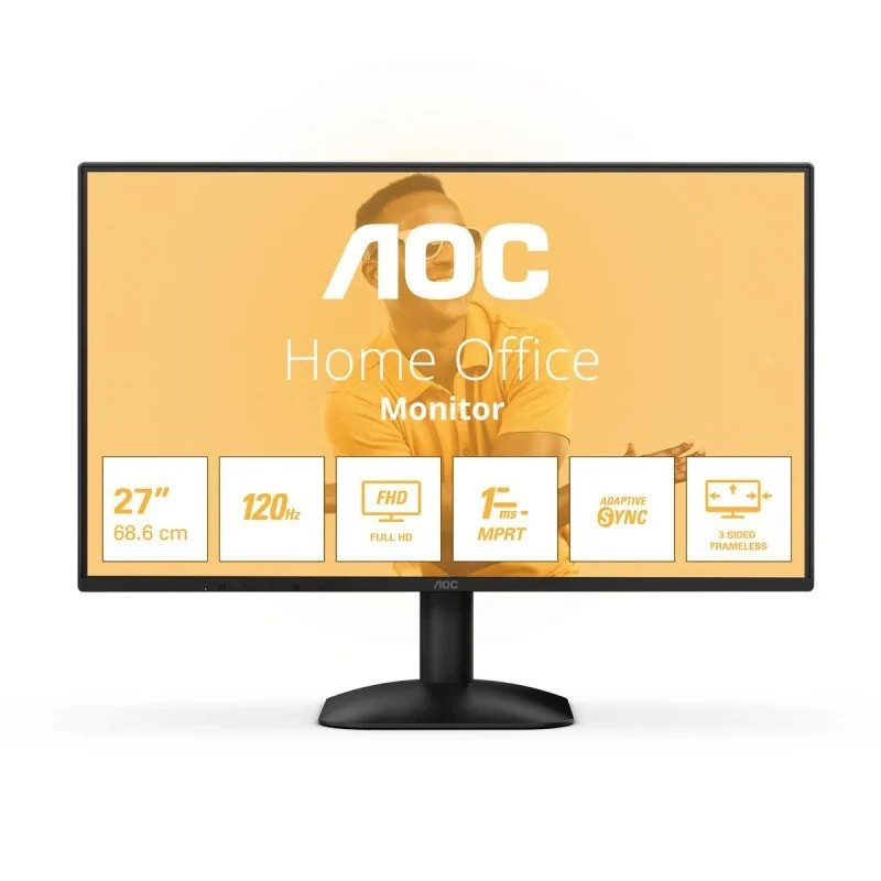 MONITOR AOC 27 IPS 120HZ 1MS VGA HDMI BLACK ADAPTIVE SYNC