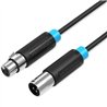 CABLE ESTEREO VENTION XLR  M - XLR H 10M BLACK