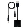 CABLE CONVERSOR HDMI A M-SVGA 10CM BLACK + 1M