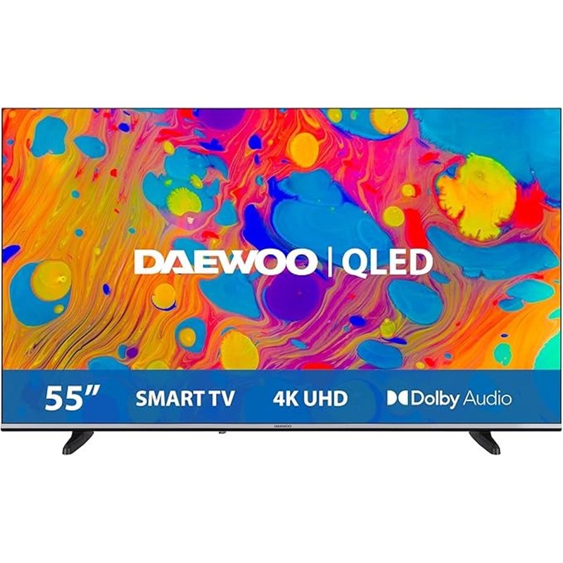 TELEVISOR DAEWOO 55 QLED 4K UHD USB SMART TV ANDROID WIFI HOTEL