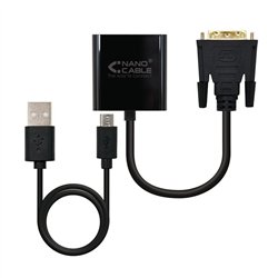 CABLE CONVERSOR DVI A M-SVGA 10CM BLACK