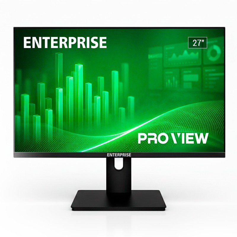 MONITOR ENTERPRISE PRO-VIEW 27 IPS FHD 120HZ VGA + HDMI + DISPLAYPORT ERGONOMICO MULTIMEDIA VESA ULTRA THIN BORDER FREE 3YR GAR