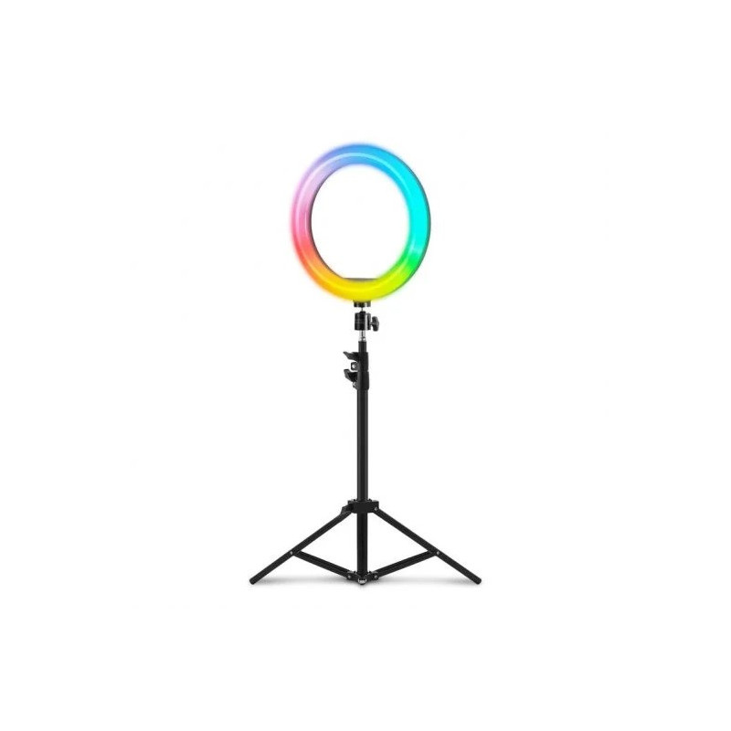SOPORTE MARS GAMING RING RGB WEBCAM/SMARTPHONE BLACK