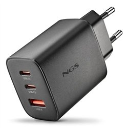 CARGADOR DE PARED NGS ERA GAN 2XUSB-C/USB-A 65W BLACK