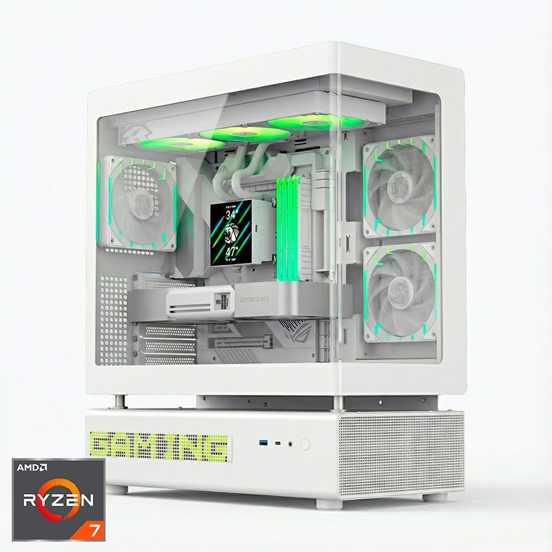 ORDENADOR GAMING N90 WHITE RGB R7 9800X3D/32GB DDR5/SSD2TB NVME/WIFI/R.LIQ/1050W