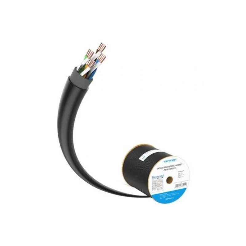 CABLE DE RED BOBINA CAT.6 UTP 305M VENTION BLACK