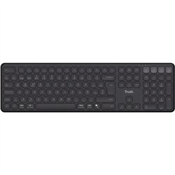 TECLADO TRUST VAIYA RECARGABLE WIRELESS BLUETOOTH BLACK