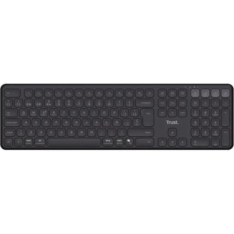TECLADO TRUST VAIYA RECARGABLE WIRELESS BLUETOOTH BLACK