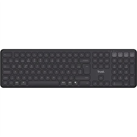 TECLADO TRUST VAIYA RECARGABLE WIRELESS BLUETOOTH BLACK