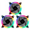 PACK 3 VENTILADORES 12CM UNYKACH CANDY 30 ARGB + CONTROLADORA