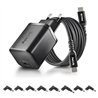 CARGADOR DE PORTATIL ASUS NGS BUD GAN USB-C 65W 8 CONECTORES + CABLE 1.5M USB-C BLACK