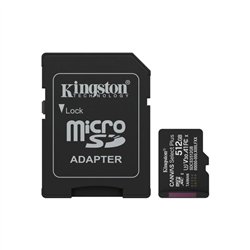 MEMORIA MICRO SD 512GB KINGSTON CANVAS SELECT PLUS XC C10 150MB/S + ADAPTADOR SD