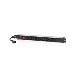 PDU TIPO REGLETA SALICRU DE 12 TOMAS C13/C14 CON INTERRUPTOR