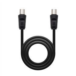 CABLE ANTENA TV 75 OHM M-H 1.8 M NANOCABLE BLACK