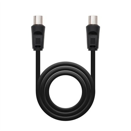 CABLE ANTENA TV 75 OHM M-H 1.8 M NANOCABLE BLACK