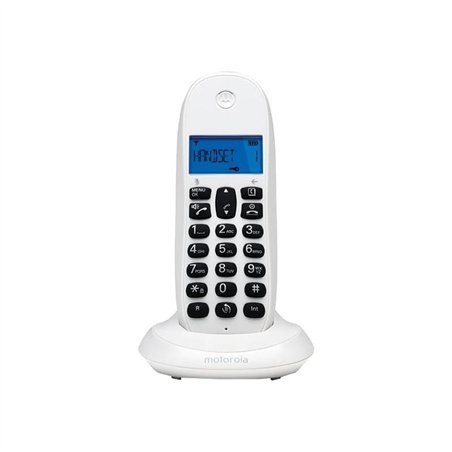 TELEFONO MOTOROLA C1001 CALL BLOCKING DECT WIRELESS WHITE