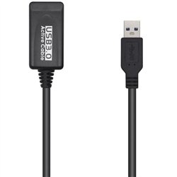 CABLE USB 3.0 ALARGADOR AM/AH 5M AISENS BLACK