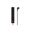 REGLETA AISENS 5 SCHUKOS PROTECCION INTERRUPTOR 1,4M BLACK