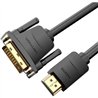 CABLE CONVERSOR VENTION DVI/M - HDMI/M 1M BLACK
