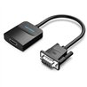 CABLE CONVERSOR VENTION VGA/M - HDMI/H 15CM BLACK