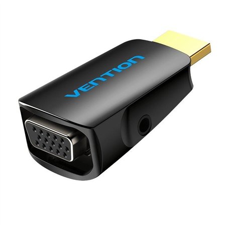 ADAPTADOR CONVERSOR VENTION HDMI/M A VGA/H AUDIO JACK 3.5 BLACK